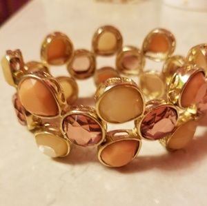 Pink beaded/jeweled bracelet